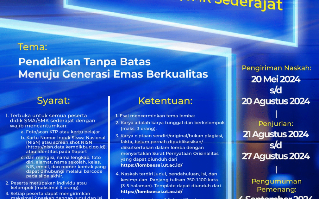 Lomba Esai Universitas Terbuka 2024